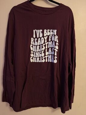 Burgundy Crewneck Tee